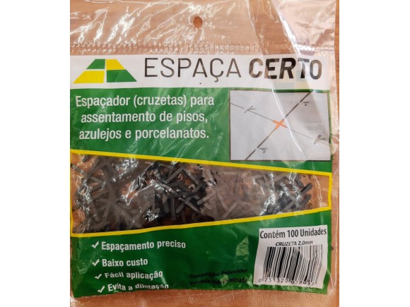 ESPAÇADOR CRUZETA 2,00MM C/100 PEÇAS