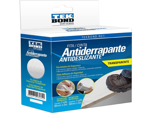 FITA ANTI-DERRAPANTE TRANSPARENTE C/5M